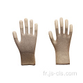 Série PU Pu revêtu de gants doublés de fibre de carbone
